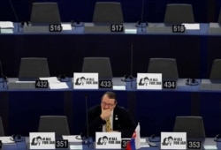 Branislav Skripek, slovački predstavnik u Evropskom parlamentu (EP), tokom debate o zaštiti istraživačkih novinara u EP u Strazburu posle ubistva Jana Kuciaka; 14. mart 2018.