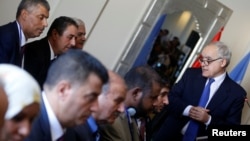 Ghassan Salamé, Envoyé spécial des Nations unies en Libye lors d'une réunion à Tunis, en Tunisie, le 26 septembre 2017.