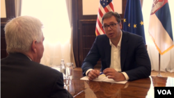 Razgovor predsednika Srbije Aleksandra Vučića i američkog ambasadora u Srbiji Kajla Skota