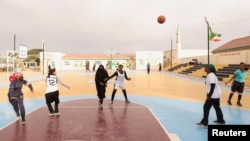 Members of the Hargeisa Basketball Girls team attend their weekly training session in Hargeisa, Somaliland, May 20, 2024. (REUTERS/Tiksa Negeri)