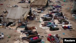 Des migrants dans un centre du village d’Haradh, au Yémen, à la frontière avec l’Arabie Saoudite, 21 mai 2013.