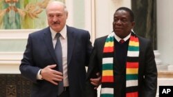 UMongameli Emmerson Mnangagwa loMongameli Alexander Lukashenko wakwele Belarus.