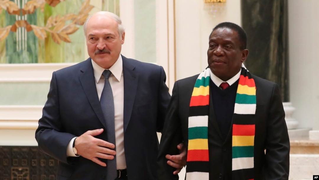 UMongameli Emmerson Mnangagwa loMongameli Alexander Lukashenko wakwele Belarus.