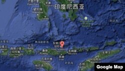 印度尼西亚帕卢厄岛罗卡滕达火山 (谷歌地图)