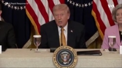 سخنرانی دونالد ترمپ، رییس جمهور امریکا در نشست هیات مدیرۀ مرکز ترمپ کنیدی 