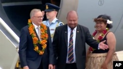 资料照：澳大利亚总理阿尔巴尼斯2023年1月12日访问巴布亚新几内亚。（媒体联访）