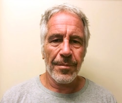FILE - A photo provided by the New York State Sex Offender Registry shows Jeffrey Epstein, March 28, 2017.