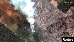 မီးလောင်ကျွမ်းထားသော အမေဇုံသစ်တောကြီး (သြဂုတ်၊ ၁၅၊ ၂၀၁၉)