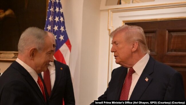 دونالد ترامپ، رئیس‌جمهوری آمریکا، و بنیامین نتانیاهو، نخست‌وزیر اسرائیل - آرشیو