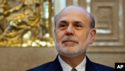 FILE - Federal Reserve Chairman Ben Bernanke at the Federal Reserve Board of Governors, Washington, Dec. 2, 2013.