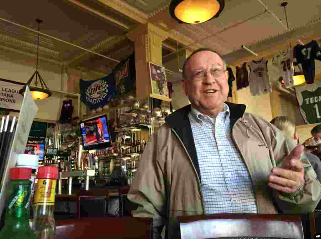 Ray Ueland, owner of the Metals Sports Bar, talks about Butte native and ex-Navy SEAL Robert O&#39;Neill, whom he says frequents his bar about four times a year with a large group of friends, Butte, Montana, Nov. 6, 2014. 