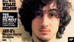 Tersangka pemboman maraton Boston Dzhokhar Tsarnaev tampil di majalah Rolling Stone edisi 1 Agustus 2013. (AP/Wenner Media)