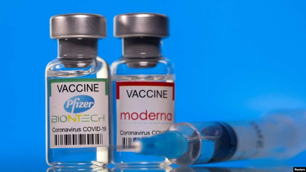 辉瑞疫苗和莫德纳疫苗(photo:VOA)