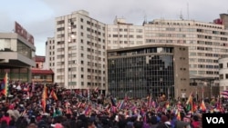 Protesta en Bolivia contra presidenta interina