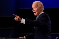 El vicepresidente Joe Biden participa en el primer debate presidencial en su contienda contra el presidente Donald Trump.