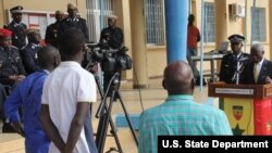 U.S. Ambassador to Senegal Tulinabo Mushingi at a ceremony on December 20th at Senegal’s National Police Academy. 