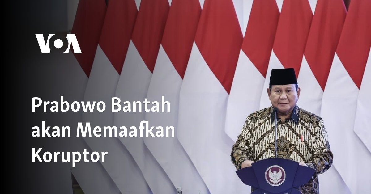 Prabowo Bantah akan Memaafkan Koruptor