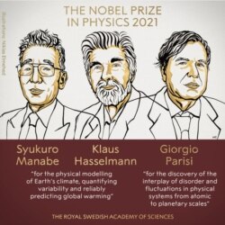 Tiga pemenang Nobel Fisika 2021: Syukuro Manabe, Klaus Hasselmann dan Giorgio Parisi