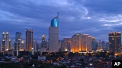 Skyline of Jakarta, Capital of Indonesia. 