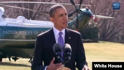 President Barack Obama speaks at the White House, March 20, 2014 