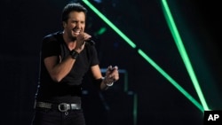 Luke Bryan en la cuadragésima octava entrega de los premios de la Academia de Música Country.