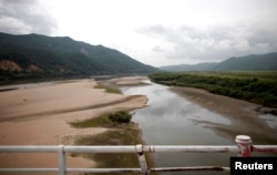 FILE - A part of the Tumen River is seen at the border between China and North Korea in Wonjong-ri, Rason, North Korea, Aug. 29, 2011.