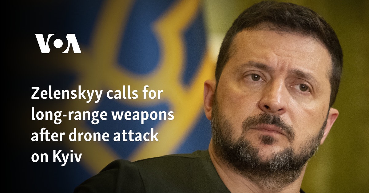 Zelenskyy calls for long-range weapons after drone attack on Kyiv