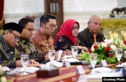 Beberapa kepala daerah dipanggil Presiden Jokowi untuk membahas dan mengkoordinir upaya penanganan banjir. (Courtesy: Setpres RI)