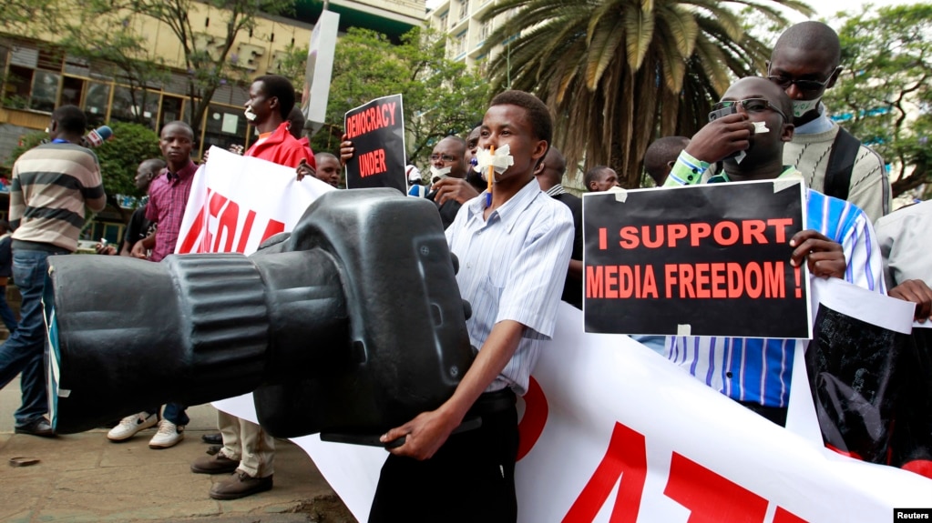 Image result for media protest in Kenya