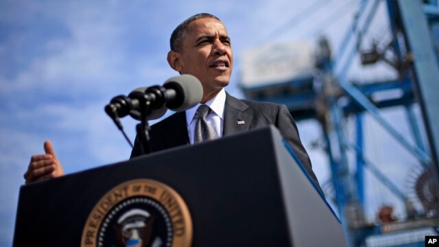 El presidente Obama en el Puerto de Nueva Orleans, en noviembre de 2013.