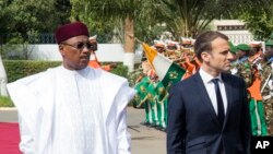 Shugaban Niger Mahamadou Issoufou da shugaban Faransa Emmanuel Macron