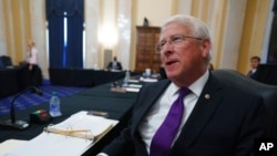 FILE - U.S. Sen. Roger Wicker at the Capitol in Washington, May 26, 2021. Wicker, the highest-ranking Republican on the Senate Armed Services Committee, is calling for a major boost to U.S. military buildup and readiness against countries such as North Korea and China.