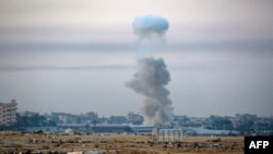 Pamje e tymit nga bombardimi izraelit në Rafah në pjesën jugore të Rripit të Gazës më 31 maj, 2024/AFP