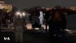 حضور رسانه‌ها و امدادگران در محل سانحه مرگبار هوایی در واشنگتن