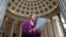Holding a transcript of her speech in the Senate Chamber, Sen. Elizabeth Warren reacts to being rebuked by the Senate leadership and accused of impugning a fellow senator, Attorney General-designate, Sen. Jeff Sessions, Feb. 8, 2017.
