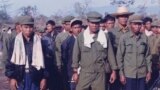 Formal integration ceremony in Anlong Veng in February 1999 (Source: Photo by Khun Ly/ Documentation Center of Cambodia Archive)