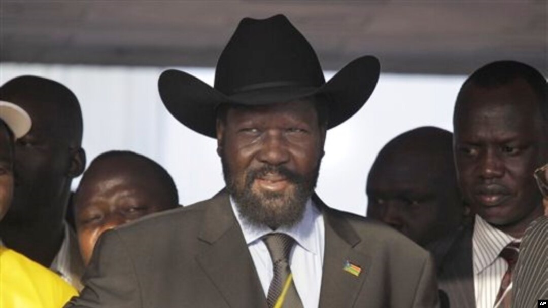 South Sudan's Presidenr, Salva Kiir votes (file)