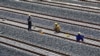 FILE - Kenyan laborers take a break as they work on the Nairobi-Mombasa railway, a Chinese project, near Nairobi on Nov. 23, 2016. The United States confirmed this week that it will take on its own infrastructure project in Zambia, the Democratic Republic of Congo and Angola.