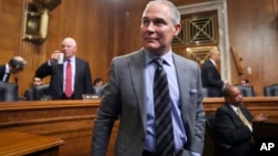 Scott Pruitt, à la tête de l'Administration pour la protection de l'environnement à Capitol Hill, Washington D.C., le 30 janvier 2018.