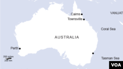 نقشه کشور و قاره استرالیا