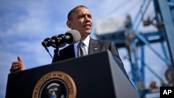 El presidente Obama en el Puerto de Nueva Orleans, en noviembre de 2013.