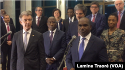 Alpha Barry, ministre des Affaires étrangères du Burkina Faso à la fin des travaux, à Ouagadougou, le 24 mars 2019. (VOA/Lamine Traoré)