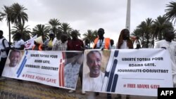 Manifestation pour soutenir Adama Gaye