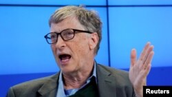 Bill Gates saat pertemuan tahunan Forum Ekonomi Dunia di Davos, Swiss, 25 Januari 2018. (Foto: Reuters)