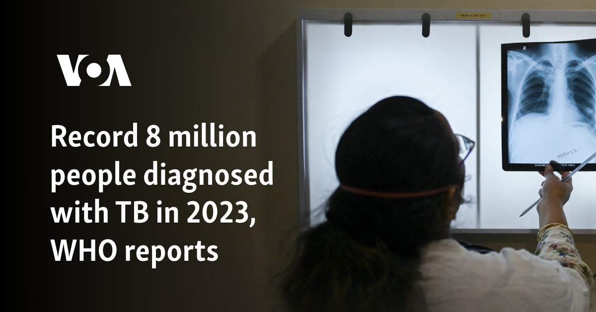 Record 8 million people diagnosed with TB in 2023, WHO reports