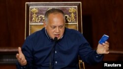 Venezuela's National Constituent Assembly (ANC) President Diosdado Cabello takes part in a session in Caracas, Venezuela, Aug. 12, 2019.