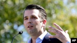 Donald Trump Jr., fils aîné du pr♪0sident américain Donald Trump, 4 novembre 2016.