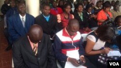 Some of the people who attended the voter registration meeting in Harare.