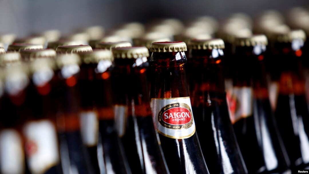 Sản phẩm beer Sài Gòn của Sabeco.