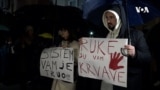 Montenegro, Podgorica, anti violence protest after the Cetinje mass murders 